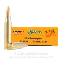 Premium 223 Rem Ammo For Sale - 77 Grain OTM MatchKing Ammunition in Stock by PMC X-TAC Match - 20 Rounds