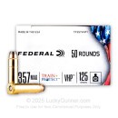 Premium 357 Magnum Ammo For Sale - 125 Grain JHP Ammunition in Stock by Federal Train + Protect - 50 Rounds