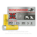 Bulk 20 Gauge Ammo For Sale - 2-3/4" 7/8oz. #8 Shot Ammunition in Stock by Winchester Super-X - 250 Rounds
