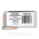 Premium 300 AAC Blackout Ammo For Sale - 194 Grain Maximum Expansion Ammunition in Stock by Underwood Subsonic - 20 Rounds