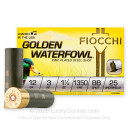 Premium 12 Gauge Ammo For Sale - 3” 1-1/4oz. BB Steel Shot Ammunition in Stock by Fiocchi Golden Waterfowl - 25 Rounds