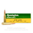 Cheap 270 Win Ammo For Sale - 130 gr PSP - Remington Core-Lokt Ammo Online - 20 Rounds