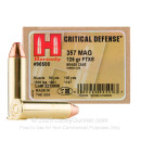 357 Magnum Defense Ammo For Sale - 125 gr JHP FTX Hornady Ammunition In Stock - 25 Rounds