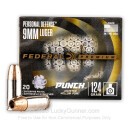 Bulk 9mm Ammo For Sale - 124 Grain JHP Ammunition in Stock by Federal Punch - 200 Rounds