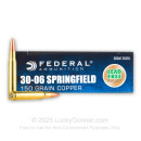 Premium 30-06 Ammo For Sale - 150 Grain SCHP Ammunition in Stock by Federal Power-Shok Copper - 20 Rounds