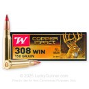 Premium 308 Ammo For Sale - 150 Grain Copper Extreme Point Ammunition in Stock by Winchester Copper Impact - 20 Rounds