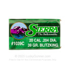 Bulk 204 Ruger (.204) Bullets for Sale - 39 Grain HPBT Bullets in Stock by Sierra - 500