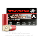 Premium 12 Gauge Ammo For Sale - 1-3/8 oz #4 Shot Ammunition in Stock by Winchester Super Pheasant - 25 Rounds