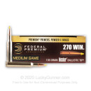 270 Win Premium Rifle Ammo For Sale - 130 gr Nosler Ballistic Tip - Federal Premium Ammo Online - 20 Rounds