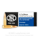 Bulk 5.7x28mm Ammo For Sale - 27 Grain JHP SS195LF Ammunition in Stock by FN Herstal - 500 Rounds