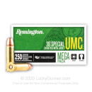 38 Special Ammo For Sale - 130 gr MC - Remington UMC Ammunition - 250 Rounds