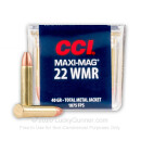 22 WMR Ammo For Sale - 40 gr TMJ - CCI Maxi Mag Ammunition In Stock - 50 Rounds