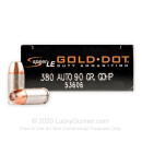 380 ACP LE Defense Ammo In Stock by Speer Gold Dot - 90 gr JHP - 380 ACP Ammunition - 50 Rounds