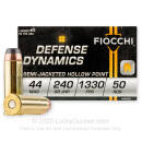 Cheap 44 Mag Ammo For Sale - 240 Grain SJHP Ammunition in Stock by Fiocchi - 50 Rounds