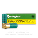 Cheap 12 Gauge Ammo For Sale - 2-3/4” 1oz. Rifled Slug Ammunition in Stock by Remington Slugger - 5 Rounds