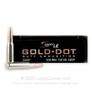 Premium .308 Ammo For Sale - 150 Grain Soft Point Ammunition in Stock by Speer Gold Dot- 20 Rounds