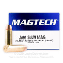 Cheap 500 S&W Ammo For Sale - 325 Grain FMJ Ammunition in Stock by Magtech - 20 Rounds