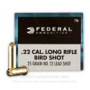 22 LR Shotshell Ammo For Sale - 25 gr #12 Shotshell - Federal GameShok Ammunition In Stock - 50 Rounds