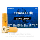 Cheap 20 ga Ammo For Sale - 2-3/4" 7/8 oz #8 lead shot by Federal Game-Shok - 25 Rounds