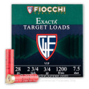 Bulk 28 Ga Fiocchi #7-1/2 Target Ammo For Sale - Fiocchi Premium Exacta 28 Ga Shells - 250 Rounds