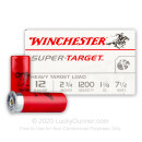 12 Gauge Ammo - 2-3/4" Lead Heavy Shot Target shells - 1-1/8 oz - #7-1/2 - Winchester Super Target - 250 Rounds