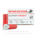 Bulk 12 Gauge Ammo For Sale - 2-3/4" 1-1/8 oz. #8 Shot Ammunition in Stock by Winchester Super Target - 250 Rounds