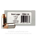 Premium 9mm Ammo For Sale - 115 Grain JHP Ammunition in Stock by Underwood - 20 Rounds