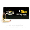 Cheap 45 ACP Ammo For Sale - 230 Grain FMJ Ammunition in Stock by Armscor USA - 50 Rounds