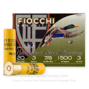 Premium 20 Gauge Ammo For Sale - 3” 7/8oz. #3 Steel Shot Ammunition in Stock by Fiocchi - 25 Rounds