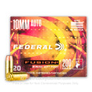 Premium 10mm Auto Ammo For Sale - 200 Grain Bonded SP Ammunition in Stock by Federal Fusion - 20 Rounds