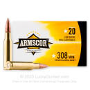Bulk 308 Ammo For Sale - 147 Grain FMJ Ammunition in Stock by Armscor - 500 Rounds