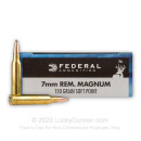 7mm Remington Ammo For Sale - 150 gr SP Ammunition In Stock by Federal Power Shok - 20 Rounds