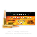 Cheap .224 Valkyrie Ammo For Sale - 90 Grain SP Ammunition in Stock by Federal Fusion - 20 Rounds
