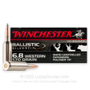 Premium 6.8 Western Ammo For Sale - 170 Grain Polymer Tip Ammunition in Stock by Winchester Ballistic Silvertip - 20 Rounds