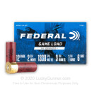 Cheap 12 Gauge Ammo For Sale - 2-3/4” 1-1/4oz. #6 Shot Ammunition in Stock by Federal Game Load Upland Hi-Brass - 25 Rounds