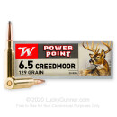 Cheap 6.5 Creedmoor Ammo For Sale - 129 Grain Power Point Ammunition in Stock by Winchester Super-X - 20 Rounds