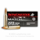Bulk Match Grade 223 Rem Ammo For Sale - 69 gr HPBT Ammunition In Stock by Winchester - 200 Rounds