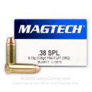 Cheap 38 Special Ammo For Sale - 158 gr FMJ Flat Magtech Ammunition In Stock - 50 Rounds
