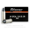 38 Special - 158 gr LRN - CCI Blazer - 50 Rounds