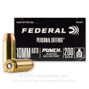 Premium 10mm Auto Ammo For Sale - 200 Grain JHP Ammunition in Stock by Federal Punch - 20 Rounds