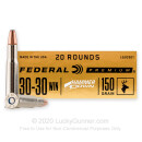 Premium 30-30 Ammo For Sale - 150 Grain Bonded SP Ammunition in Stock by Federal HammerDown - 20 Rounds