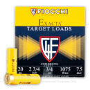 20 ga Target Shells For Sale - 2-3/4" 3/4 oz Low Recoil Target Shell Ammunition by Fiocchi