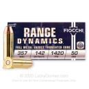 357 Mag Ammo For Sale - 142 gr FMJTC Fiocchi Ammunition In Stock