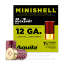 Premium 12 Gauge Ammo For Sale - 1-3/4” 5/8oz. #1 & #4 Buckshot Ammunition in Stock by Aguila Minishell - 25 Rounds