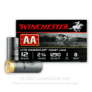 Bulk 12 Gauge Ammo For Sale - 2-3/4” 1oz. #8 Shot Ammunition in Stock by Winchester AA Lite Handicap - 250 Rounds