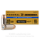 Bulk defensive 40 S&W Ammo For Sale - 165 gr HST JHP  - Federal LE Tactical Ammunition In Stock - 1000 Rounds