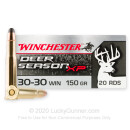 Cheap 30-30 Win Ammo For Sale - Polymer TIpped 150 Grain Ammunition in Stock by Winchester Deer Season - 20 Rounds