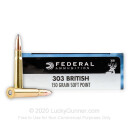Cheap 303 British Ammo For Sale - 150 Grain SP Ammunition in Stock by Federal Power-Shok - 20 Rounds