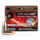 Premium 9mm Ammo For Sale - 135 Grain JHP Ammunition in Stock by Federal Hydra-Shok Deep - 20 Rounds