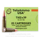 Cheap 7.62x39 Ammo For Sale - 124 Grain FMJ Ammunition in Stock by Tela Impex - 20 Rounds